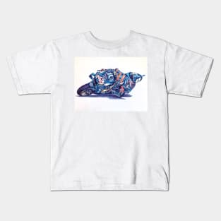 Ballpoint Sketching MotoGP Team No 42 Alex Rins Kids T-Shirt